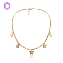 Charger l'image dans la galerie, Collier Papillons Dorés
